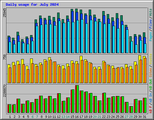 Daily usage for July 2024