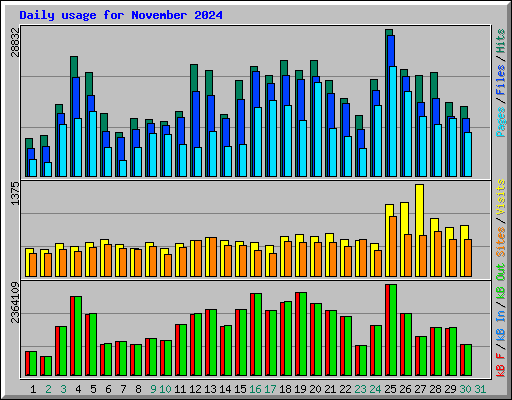 Daily usage for November 2024