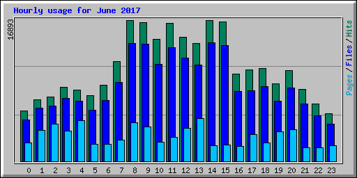 Hourly usage for June 2017