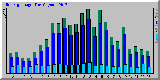 Hourly usage for August 2017