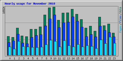 Hourly usage for November 2018
