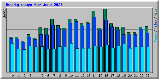 Hourly usage for June 2023