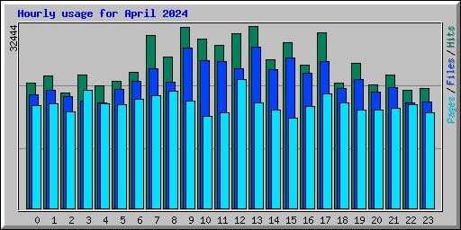 Hourly usage for April 2024