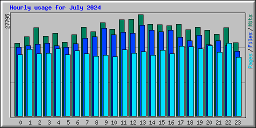 Hourly usage for July 2024