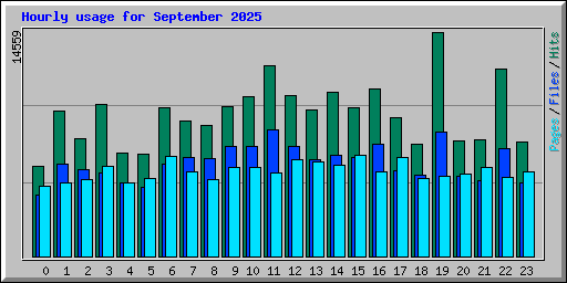 Hourly usage for September 2025