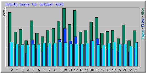 Hourly usage for October 2025