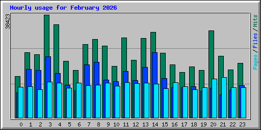Hourly usage for February 2026